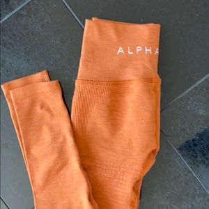 Alphalete orange leggings size small